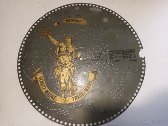 Starožitná kovová deska pro Polyfon - 6