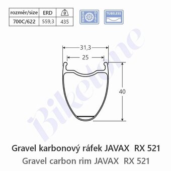 Zapletená kola Gravel JAVAX RX521 Carbon - 6