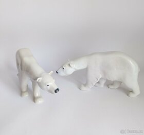Starožitné porcelánové figury - medvědi - Královská Kodaň - 6
