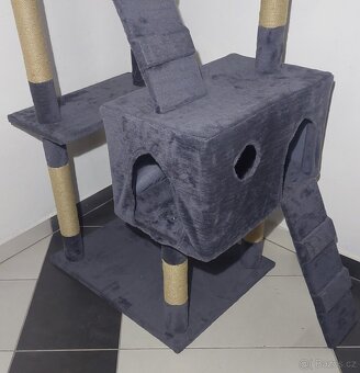 Tmavě šedé škrabadlo pro kočky 185 cm - nové - 6