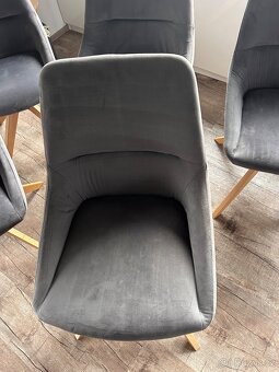 Jídelní kuchyňské čalouněné židle, křesla 8 kusů - 6