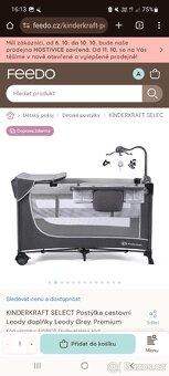 Dětská postýlka+matrace, cestovní postýlka+m, plyš. housenka - 6