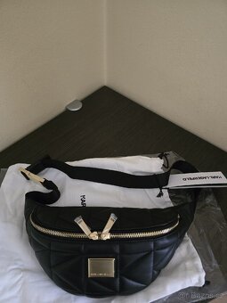 KARL LAGERFELD Ledvinka kožená KUILT BUMBAG - 6