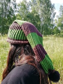 Nová pletená mega dlouhá čepice - 6