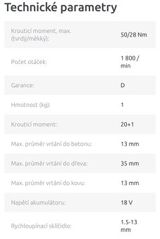 Aku vrtací šroubovák - 6