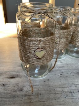 Svatební dekorace sklenice 0,7l - 6