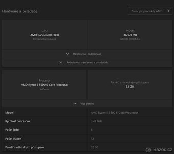 ✅Herní PC RYZEN 5 5600,RX 6800 16GB,32 GB RAM,1 TB SSD - 6
