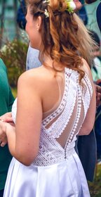 Boho svatební šaty s krajkou - 6