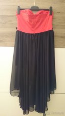 Červeno-černé asymetrické šaty na ples - 6