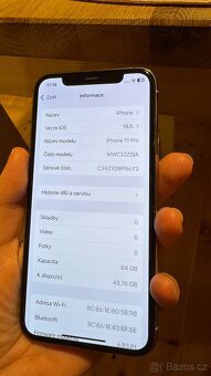 IPhone 11pro 64GB stříbrný, top stav - 6
