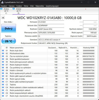 Wester Digital Gold 10 TB, SATA, 7200 ot./min - 6