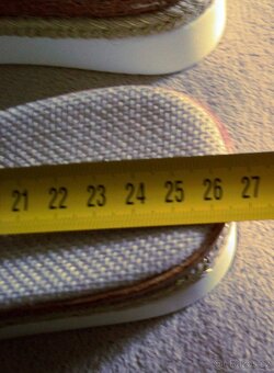 Hnědo-béžovo-bílé pantofle , stélka 26,5 cm, č 41 - 6
