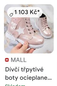 Zateplene dětské - dívčí boty vel. 23 - 6