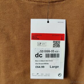Pánské Nike Long-Sleeve Mock-Neck Triko - hnědé, L - 6