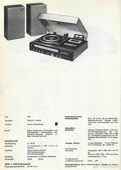 ONKYO High Fidelity Solid State Stereo F-7  1975 - 6