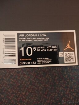 ORIGINÁLNÍ BOTY NIKE AIR JORDAN 1 LOW 44 - 6