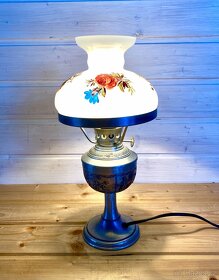 Stará krásná cínová lampa ve stylu petrolejky - 6