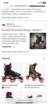 Prodám K2 Mod 125 závodní brusle. - 6