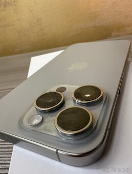 Apple iPhone 15 Pro 128GB Natural TOP stav, baterie 100% - 6
