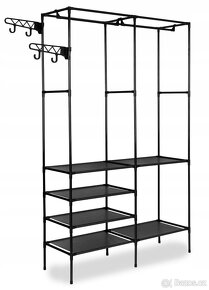 Šatní skříň s 6 policemi a věšáky (172 cm) - 6