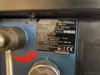 Stojanová vrtačka Scheppach DP18VARIO - 6