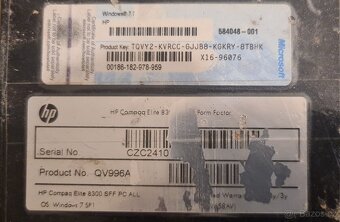 Kompletní starší PC sestava, Win7, HP Compaq Elite 8300 SFF - 6