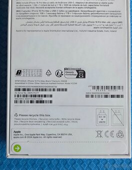 REZERVACE iPhone 16 Pro Max 256GB černý NOVÝ - 6