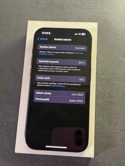iPhone 15 Pro 256 GB – Černý Titan | TOP stav | - 6