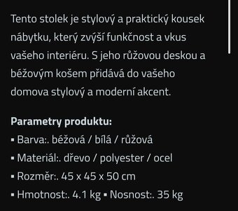 Nový konferenční - noční - odkládací stolek - 6