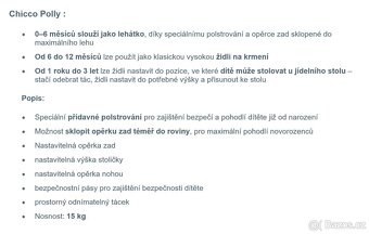 Jídelní multifunkční stolička Chicco Polly - 6