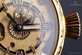 Jedinečné starožítné 8-denní hodinky HEBDOMAS 1910 - 6
