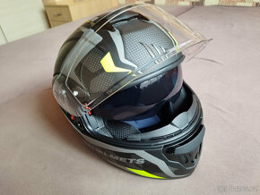 Vyklápěcí Moto přilba helma MT Atom Divergence Grey - 6