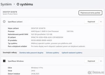 🖥️Herní PC RYZEN 5 3600,RTX 2060SUPER 8GB,1 TB SSD,WIFI - 6
