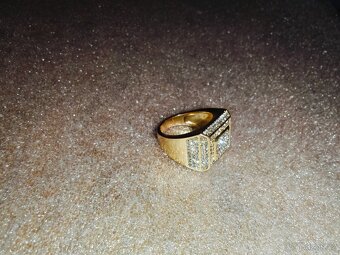 Sada 2 masivních pánských prstenů - Styl Rolex & Gold - 6