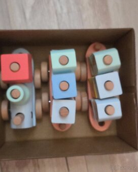 Dřevěný vláček skládací - 6