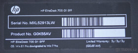 HP EliteDesk 705 G1 - 8GB RAM - AMD PRO A8-7600B -3.1GHz- - 6