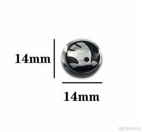 Logo znak Škoda celočerný, 90 a 80mm - 6