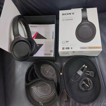 Sluchátka Sony WH-1000XM4,pouzdro,krabice,krásný stav - 6