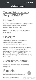 Akční videokamera Sony nová - 6