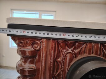 Kachlová kamna krbová Ema světle hnědá - 6