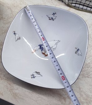 Husy - porcelán misky, talíře na polévku 6ks - 6