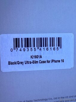 Kryt Pitaka Ultra-Slim Case Black/Grey Twill Apple iPhone 16 - 6
