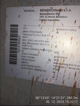 Automatický kotel Benekov C25 - 6