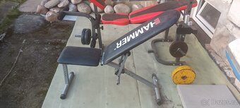 Lavice ,bench činka + kotouče 122 kg. - 6