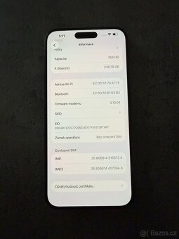 Apple iPhone 15 Pro Max 256 GB Blue Titanium - 6