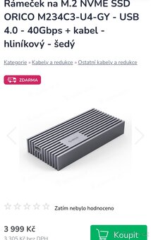 Orico ext. box na SSD M.2 NVME (USB 4.0 / 40Gbps) - 6