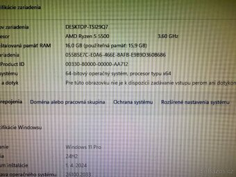 Herný počítač Ryzen 5 5500 / 16 GB / RX 580 8 GB / 250gb SSD - 6