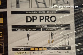 Nový žebřík profesionální 5 příček délka 1,43 m. Drabest - 6