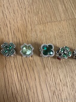 Stříbrné čtyřlístky přívěsky na Pandora náramek - 6