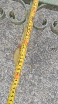 Starý železný plot, plotové dílce, 7,9 bm - 6